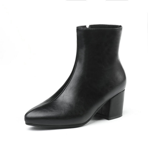 New Stylish Women's Ankle Boots With Zippers