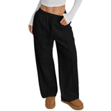 European And American-style Casual Women's Solid-color Low-rise Wide-leg Pants