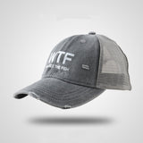Couple's Letter Embroidered Washed Mesh Baseball Cap