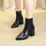 New Stylish Women's Ankle Boots With Zippers