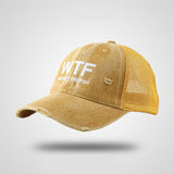 Couple's Letter Embroidered Washed Mesh Baseball Cap