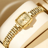 Niche Vintage Petite Gold Watch For Women
