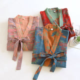 Women's SpringSummer Jacquard Woven Pure Cotton Double-Layer Gauze Nightgown