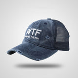 Couple's Letter Embroidered Washed Mesh Baseball Cap