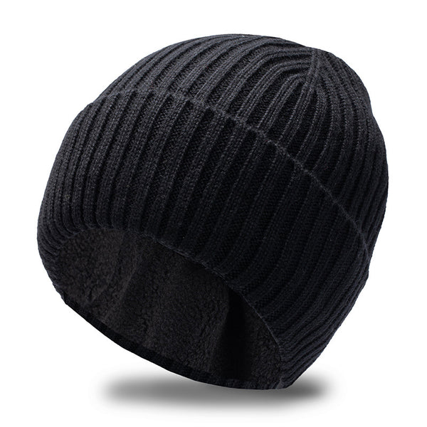 Fleece-lined Thickened Warm Winter Men's Knitted Hat