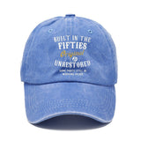Washed Cotton Printed Distressed Vintage Dad Men's Baseball Cap