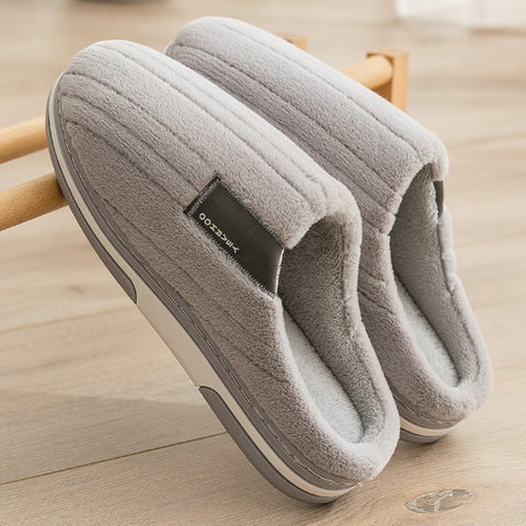 Men's Cotton Slippers, Winter Anti-slip Indoor Extra Large