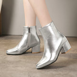 New Stylish Women's Ankle Boots With Zippers