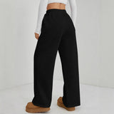 European And American-style Casual Women's Solid-color Low-rise Wide-leg Pants
