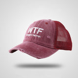 Couple's Letter Embroidered Washed Mesh Baseball Cap