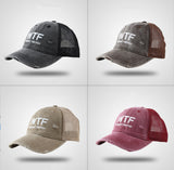 Couple's Letter Embroidered Washed Mesh Baseball Cap